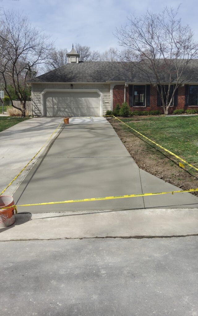 Partial driveway replacement Leawood, KS