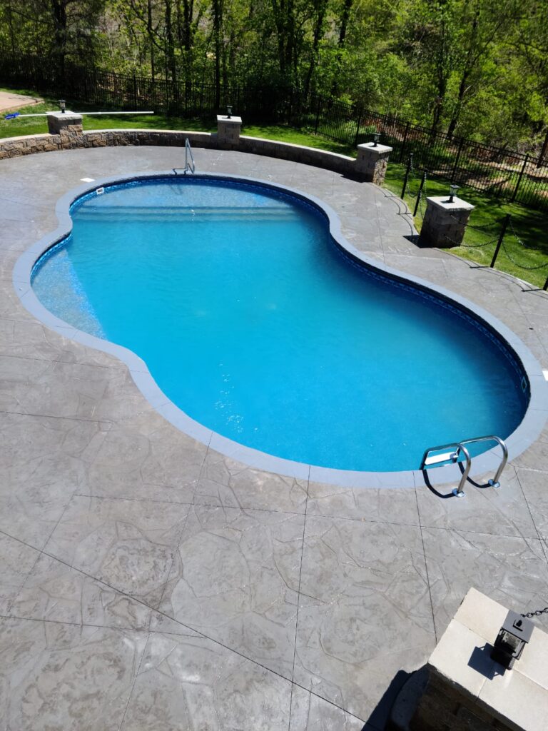 Stamped and Colored Pool Patio Shawnee Mission, KS